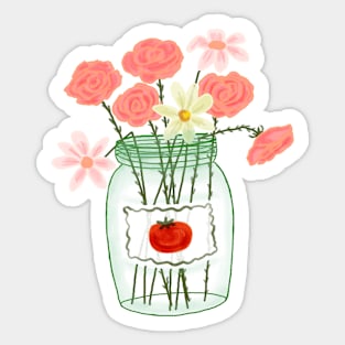 Jar of Flowers Sticker